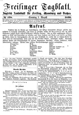 Freisinger Tagblatt (Freisinger Wochenblatt) Sonntag 7. August 1870