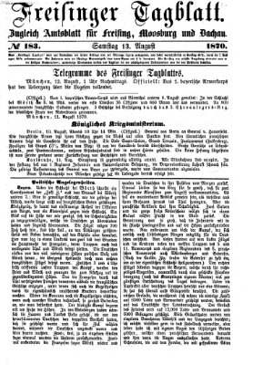 Freisinger Tagblatt (Freisinger Wochenblatt) Samstag 13. August 1870