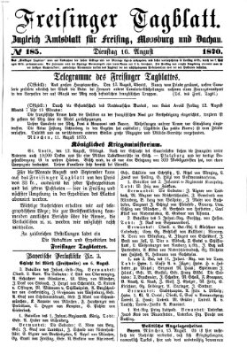 Freisinger Tagblatt (Freisinger Wochenblatt) Dienstag 16. August 1870
