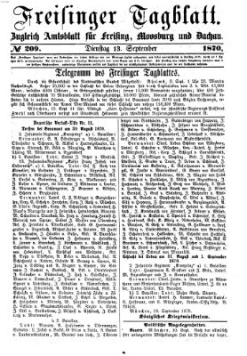Freisinger Tagblatt (Freisinger Wochenblatt) Dienstag 13. September 1870
