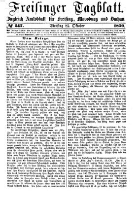 Freisinger Tagblatt (Freisinger Wochenblatt) Dienstag 25. Oktober 1870