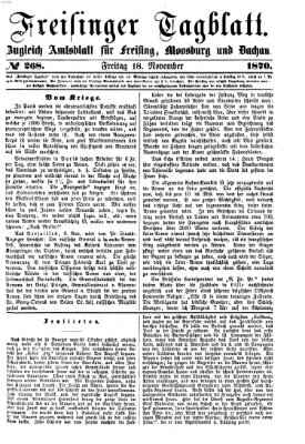 Freisinger Tagblatt (Freisinger Wochenblatt) Freitag 18. November 1870