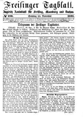 Freisinger Tagblatt (Freisinger Wochenblatt) Sonntag 20. November 1870