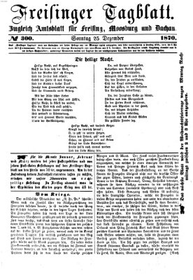 Freisinger Tagblatt (Freisinger Wochenblatt) Sonntag 25. Dezember 1870