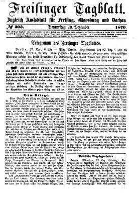 Freisinger Tagblatt (Freisinger Wochenblatt) Donnerstag 29. Dezember 1870