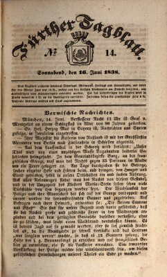 Fürther Tagblatt Samstag 16. Juni 1838