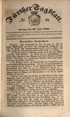 Fürther Tagblatt Freitag 29. Juni 1838