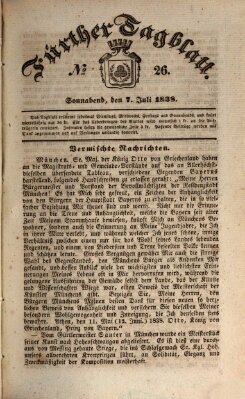Fürther Tagblatt Samstag 7. Juli 1838