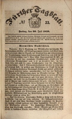 Fürther Tagblatt Freitag 20. Juli 1838