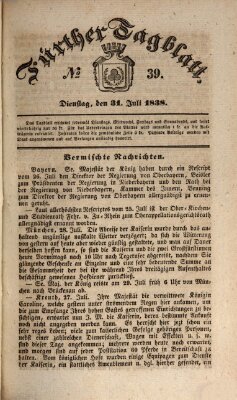 Fürther Tagblatt Dienstag 31. Juli 1838