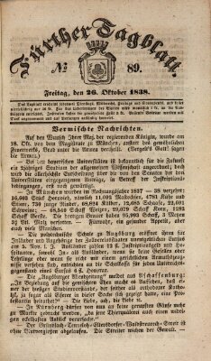 Fürther Tagblatt Freitag 26. Oktober 1838
