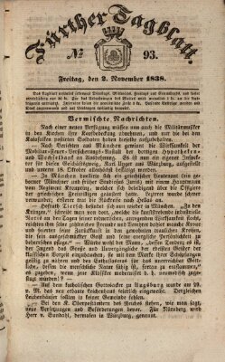 Fürther Tagblatt Freitag 2. November 1838