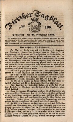 Fürther Tagblatt Samstag 24. November 1838