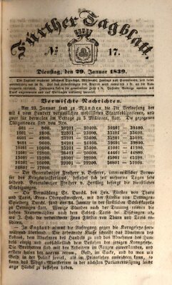 Fürther Tagblatt Dienstag 29. Januar 1839