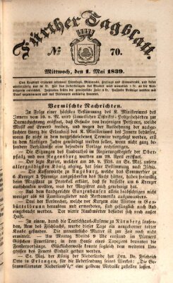 Fürther Tagblatt Mittwoch 1. Mai 1839