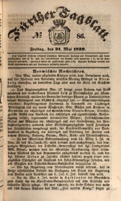 Fürther Tagblatt Freitag 31. Mai 1839