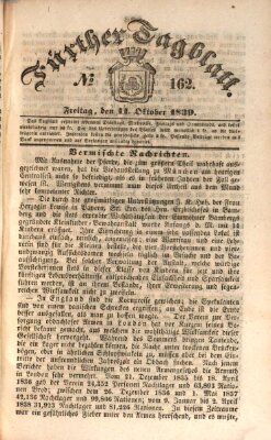 Fürther Tagblatt Freitag 11. Oktober 1839