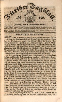 Fürther Tagblatt Freitag 8. November 1839