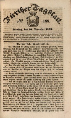 Fürther Tagblatt Dienstag 26. November 1839