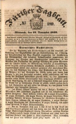 Fürther Tagblatt Mittwoch 27. November 1839