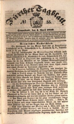 Fürther Tagblatt Samstag 4. April 1840