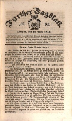 Fürther Tagblatt Dienstag 21. April 1840