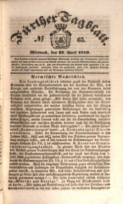 Fürther Tagblatt Mittwoch 22. April 1840