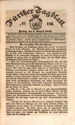 Fürther Tagblatt Freitag 7. August 1840