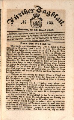 Fürther Tagblatt Mittwoch 19. August 1840