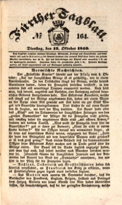 Fürther Tagblatt Dienstag 13. Oktober 1840
