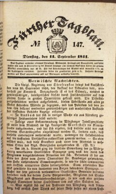 Fürther Tagblatt Dienstag 14. September 1841