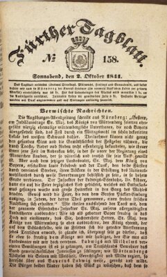 Fürther Tagblatt Samstag 2. Oktober 1841