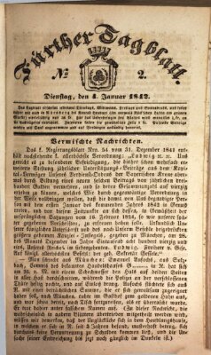 Fürther Tagblatt Dienstag 4. Januar 1842