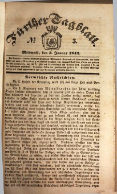 Fürther Tagblatt Mittwoch 5. Januar 1842