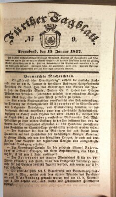 Fürther Tagblatt Samstag 15. Januar 1842
