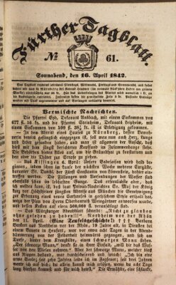 Fürther Tagblatt Samstag 16. April 1842