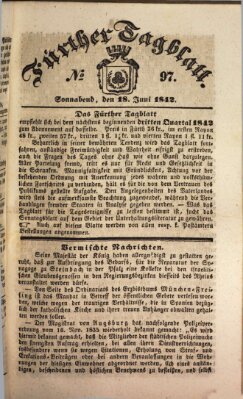 Fürther Tagblatt Samstag 18. Juni 1842
