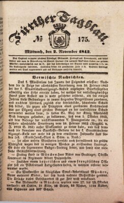 Fürther Tagblatt Mittwoch 2. November 1842
