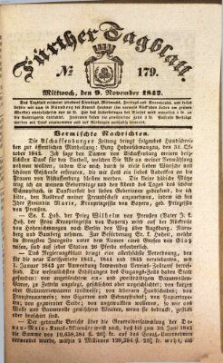 Fürther Tagblatt Mittwoch 9. November 1842