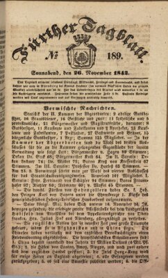 Fürther Tagblatt Samstag 26. November 1842