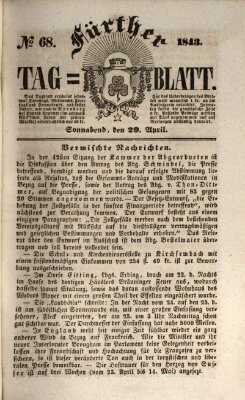 Fürther Tagblatt Samstag 29. April 1843