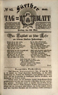 Fürther Tagblatt Freitag 26. Mai 1843