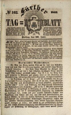 Fürther Tagblatt Freitag 30. Juni 1843