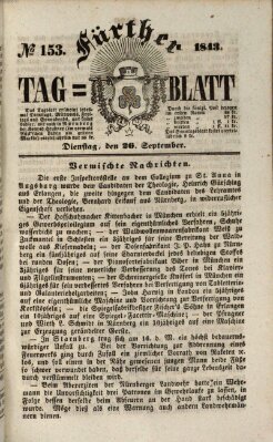 Fürther Tagblatt Dienstag 26. September 1843