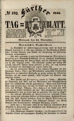 Fürther Tagblatt Mittwoch 15. November 1843