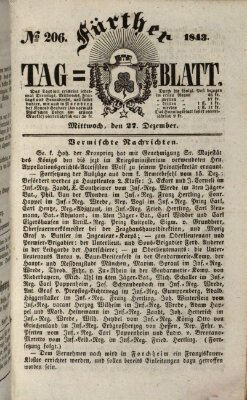 Fürther Tagblatt Mittwoch 27. Dezember 1843