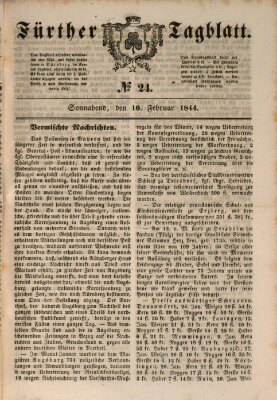 Fürther Tagblatt Samstag 10. Februar 1844