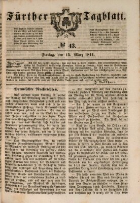 Fürther Tagblatt Freitag 15. März 1844