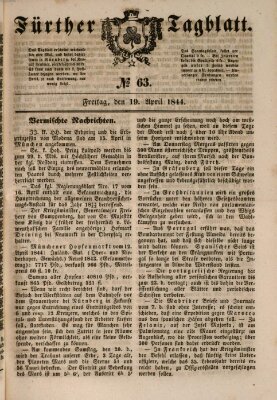Fürther Tagblatt Freitag 19. April 1844