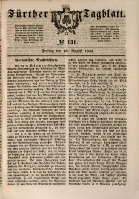 Fürther Tagblatt Freitag 16. August 1844